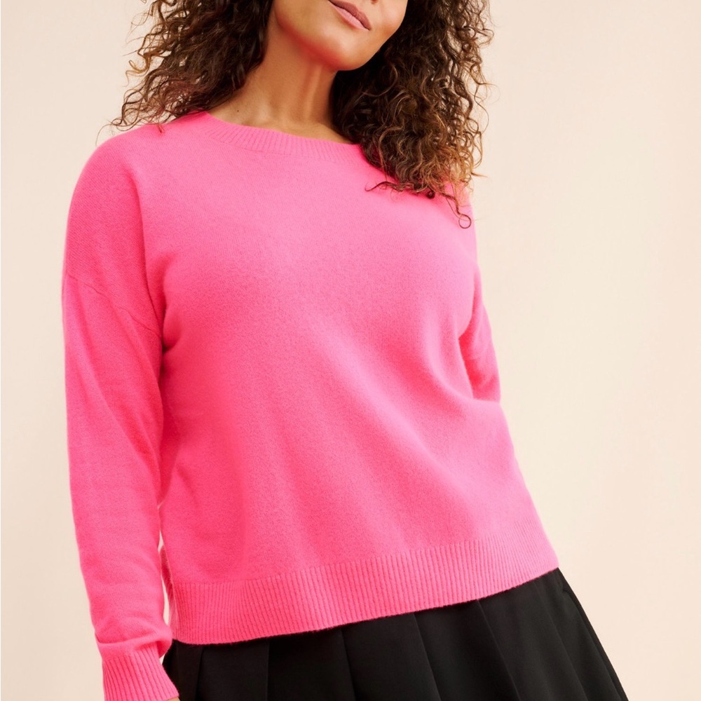 Nouveaux cashmere pop color sweater.
